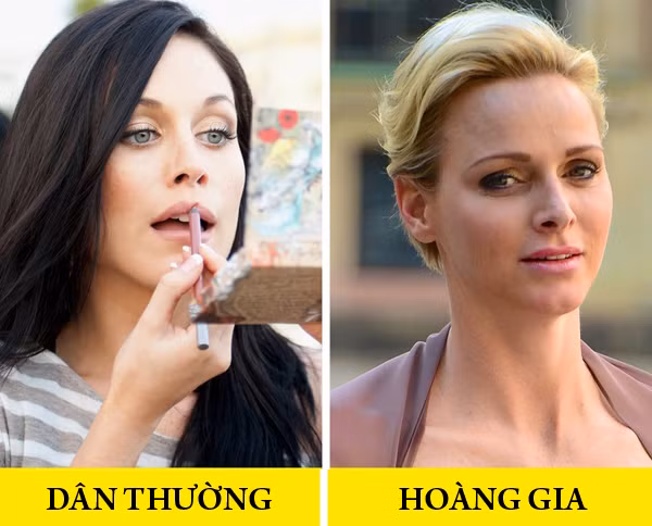 Không được thoa lại son ở nơi công cộng Bạn có thể dặm lại một chút son hoặc phấn hay thấm dầu ở nơi công cộng nhưng phụ nữ hoàng gia thì không. Ngay cả khi tham dự sự kiện nhiều giờ, họ cũng không được phép "tút tát" lại nhan sắc trước mặt công chúng. Hành vi này được cho là kém sang trọng, thanh lịch. Không được thoa lại son ở nơi công cộng Quy tắc trang điểm