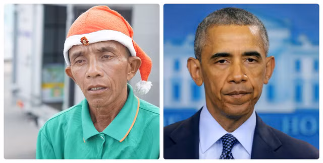 Anh Dũng (bên trái ảnh) khá giống với cựu Tổng thống Mỹ Obama (bên phải ảnh)