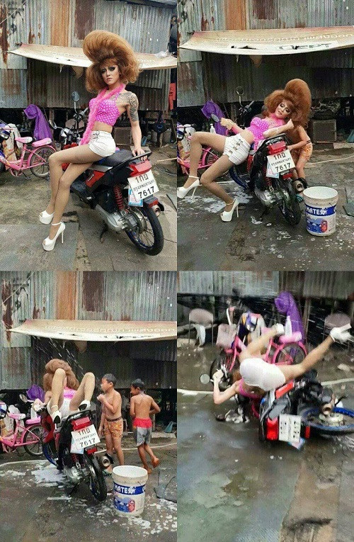 Gặp họa vì cố tỏ ra sexy.