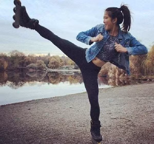 Cô gái 23 tuổi người Hồng Kông trượt patin xuyên nước Mỹ, trong túi không một đồng xu - Hình 1