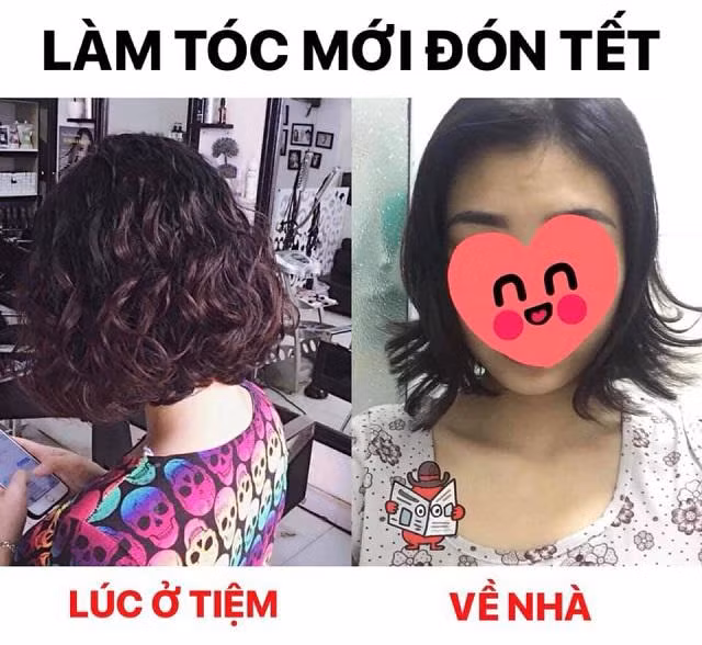 Sau khi về nhà tóc xoăn bỗng biến thành 