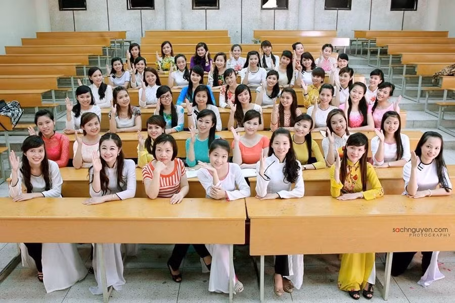 Lớp học sư phạm thuộc Đại học sư phạm - Đại học Vinh.