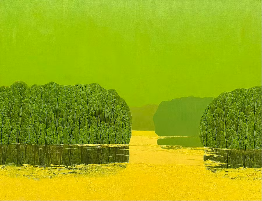 Buổi sớm mùa xuân - Họa sĩ Nguyễn Mạnh Hùng (Hùng Rô)