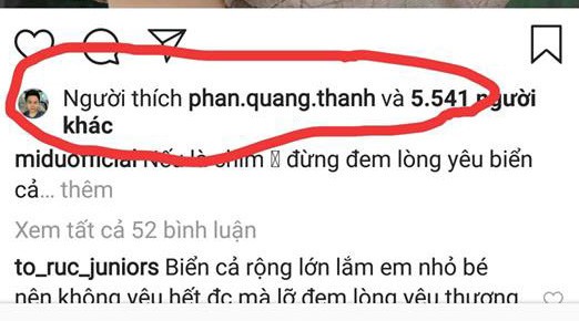 Midu đăng đàn ẩn ý chuyện “đứng núi này trông núi nọ”, Phan Thành lại phản ứng cực bất ngờ ảnh 2 Phan Thành like dòng trạng thái mới nhất của Midu khiến dân tình bất ngờ.