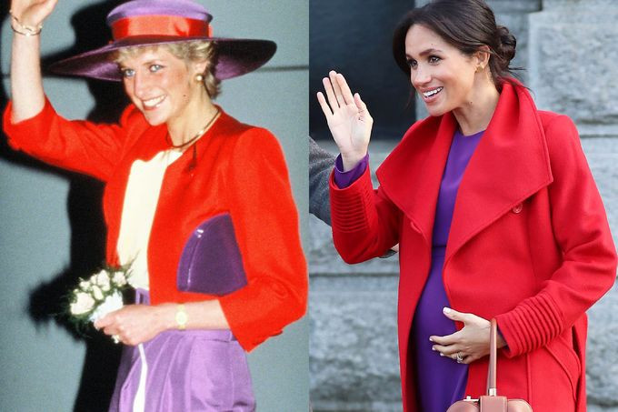 Công nương Meghan Markle nhiều lần mặc giống mẹ chồng ảnh 4 Công nương Meghan Markle nhiều lần mặc giống mẹ chồng
