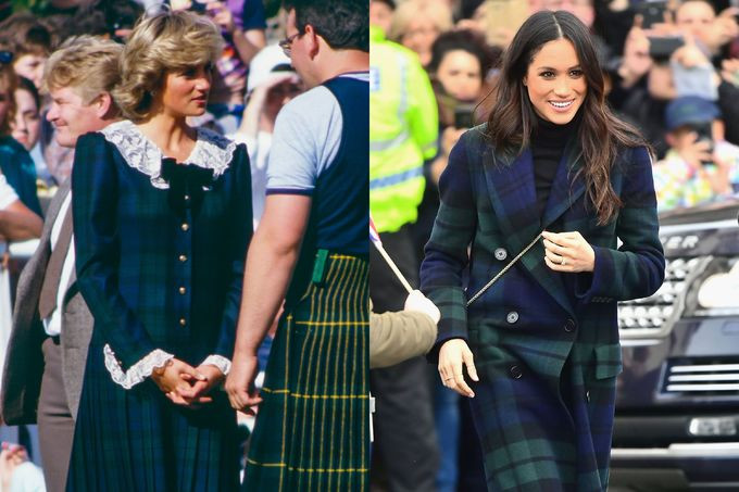 Công nương Meghan Markle nhiều lần mặc giống mẹ chồng ảnh 12 Công nương Meghan Markle nhiều lần mặc giống mẹ chồng
