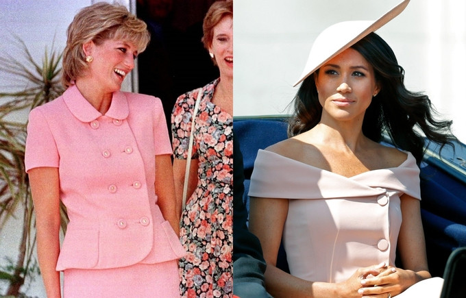 Công nương Meghan Markle nhiều lần mặc giống mẹ chồng ảnh 2 Công nương Meghan Markle nhiều lần mặc giống mẹ chồng