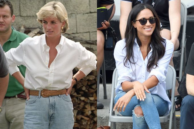 Công nương Meghan Markle nhiều lần mặc giống mẹ chồng ảnh 11 Công nương Meghan Markle nhiều lần mặc giống mẹ chồng