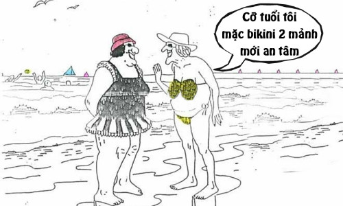 Bikini mát mẻ cho cụ bà lo xa