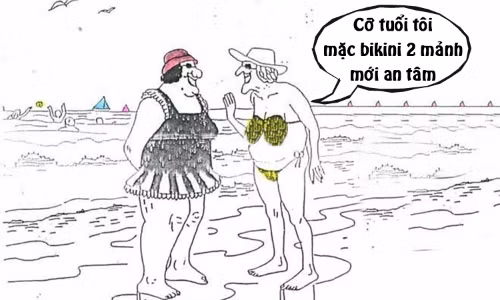 Bikini mát mẻ cho cụ bà lo xa