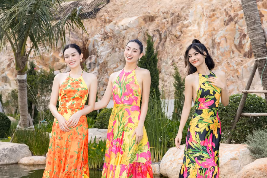  Hoa hậu Lương Thuỳ Linh cùng 2 Á hậu khoe nhan sắc rực rỡ, đẹp không tì vết ảnh 11