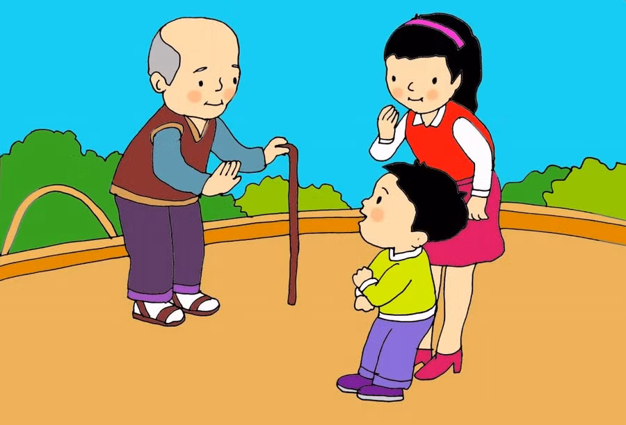 Gặp người lớn không chào, có phải con hư?