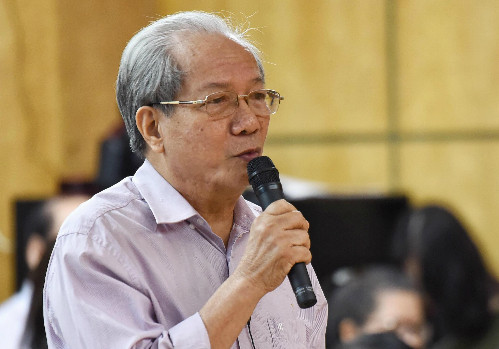 Cử tri Nguyễn Khắc Thịnh, phường Giảng Võ, quận Ba Đình. Ảnh: Giang Huy