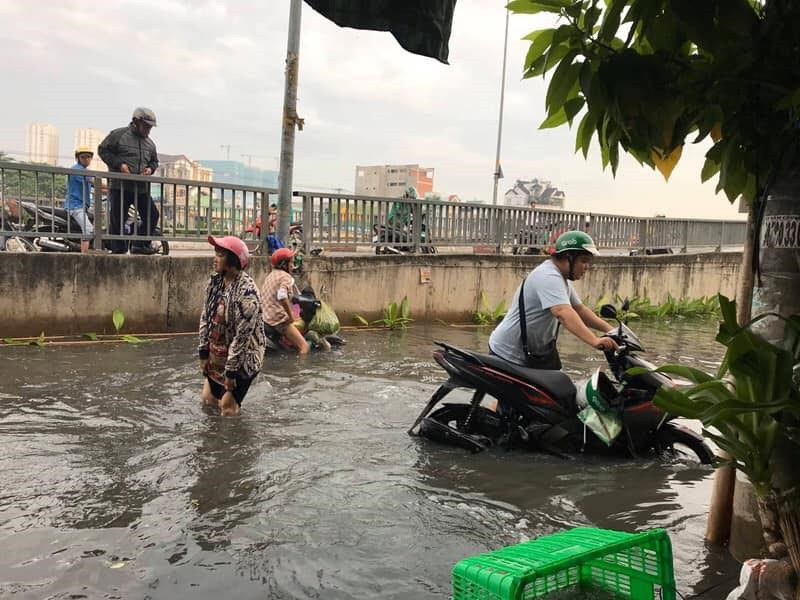 Nước ngập từ ngoài phố... Nước ngập từ ngoài phố...