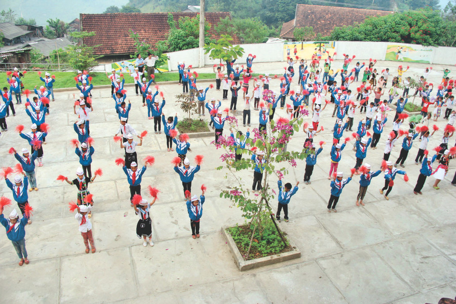 Xây dựng những trường học hạnh phúc. Ảnh: Sỹ Điền Xây dựng những trường học hạnh phúc. Ảnh: Sỹ Điền