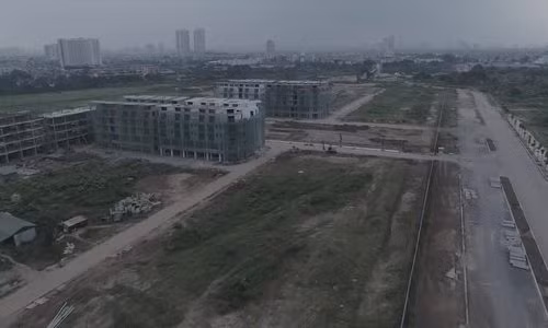 Đường 2.700 tỷ ở Long Biên nhìn từ trên cao