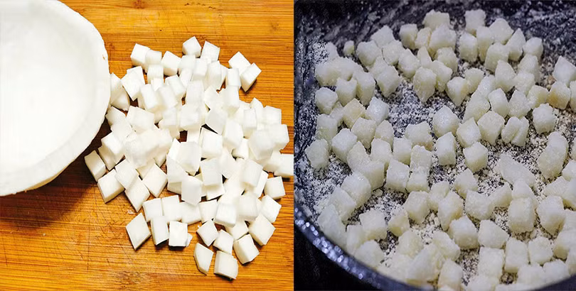 Cách làm món mứt dừa viên lá dứa cực lạ cho Tết này, ai cũng có thể làm được