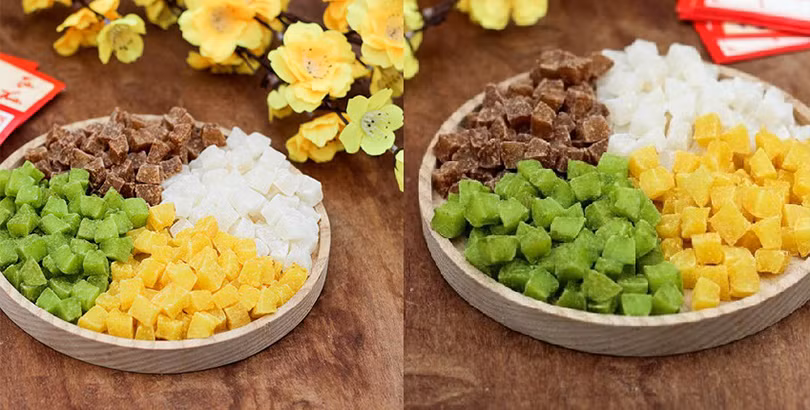 - Để đường tan và cho dừa vào chảo rồi đảo đều cho tới khi&nbsp;đường đã khô hết lại và&nbsp;bám quanh miếng dừa thành lớp phấn trắng mịn thật khô thì hạ lửa cực nhỏ thêm 5 - 10 phút&nbsp;đảm bảo dừa để thoải mái không bị chảy nước nhé.