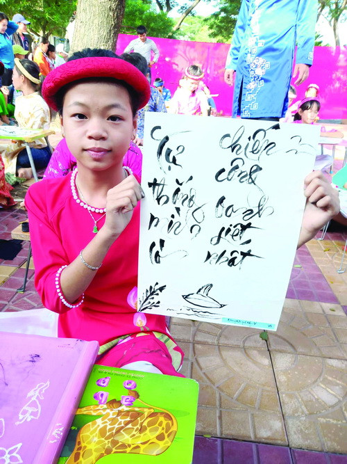 Thành quả của “ông đồ” nhí Thành quả của “ông đồ” nhí