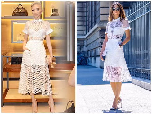 Tóc Tiên cũng là "nạn nhân" liên tiếp mặc váy nhái của NTK 8x.