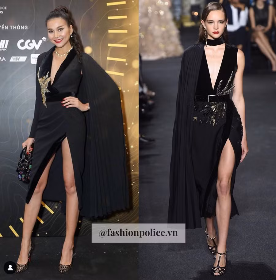 Mẫu Lê Thanh Hòa (trái) và Elie Saab (phải).