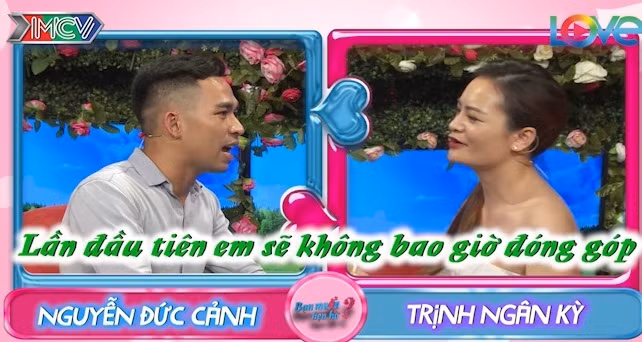 Cặp đôi đấu khẩu trên sân khấu.