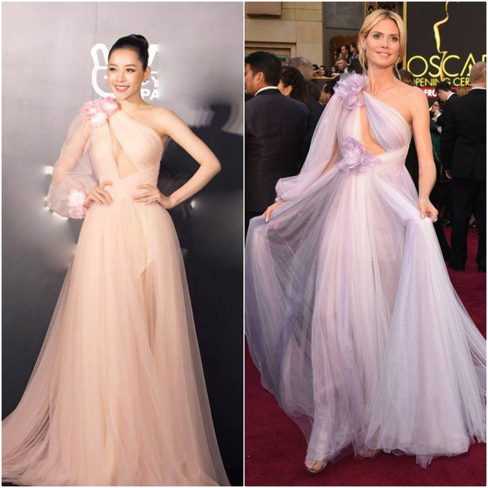 Chi Pu cũng vô tình vướng vào nghi án diện váy "đạo nhái" khi diện một bộ cánh từ nhà tạo mốt này. Ngay sau khi Chi Pu xuất hiện trên thảm đỏ, rất nhiều tín đồ đã đặt nghi vấn về thiết kế mà Chi Pu khoác lên người. Chi Pu cũng vô tình vướng vào nghi án diện váy "đạo nhái" khi diện một bộ cánh từ nhà tạo mốt này. Ngay sau khi Chi Pu xuất hiện trên thảm đỏ, rất nhiều tín đồ đã đặt nghi vấn về thiết kế mà Chi Pu khoác lên người.