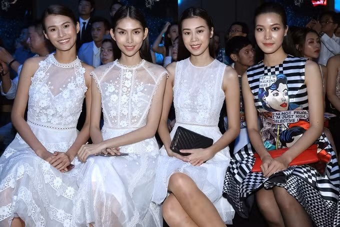 Hoa hậu Thùy Dung theo mốt váy họa tiết hình học ảnh 3