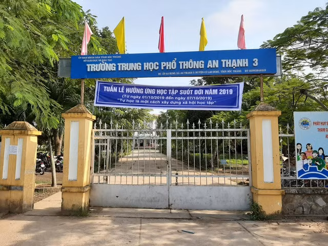 Trường THPT An Thạnh 3, nới xảy ra vụ việc. 