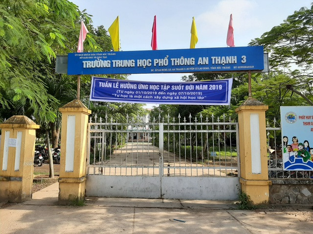 Trường THPT An Thạnh 3, nới xảy ra vụ việc. 