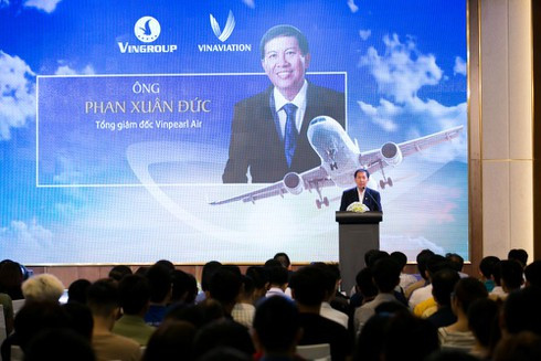Ông Phan Xuân Đức - Tổng giám đốc Vinpearl Air phát biểu Ông Phan Xuân Đức - Tổng giám đốc Vinpearl Air phát biểu