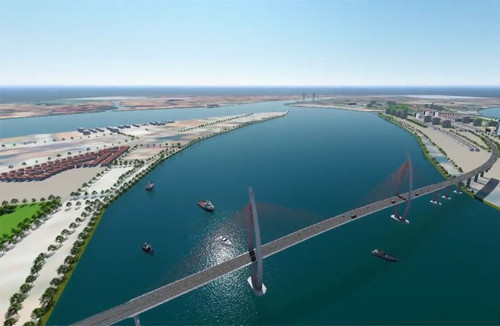 Một phương án thiết kế cầu Cần Giờ được đề xuất trước đây. Một phương án thiết kế cầu Cần Giờ được đề xuất trước đây.