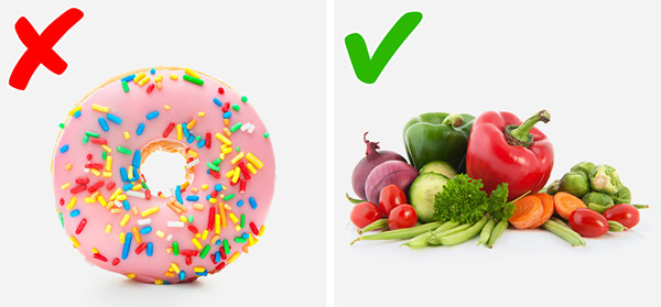 Ngăn ngừa mụn Thực phẩm, hoa quả, bánh kẹo chứa nhiều đường là nguyên nhân gây ra mụn. Để ngăn ngừa mụn phát sinh, hãy ăn nhiều rau lá xanh, các loại hoa quả chua, chứa nhiều nước.