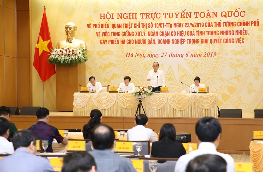 Quang cảnh Hội nghị trực tuyến toàn quốc