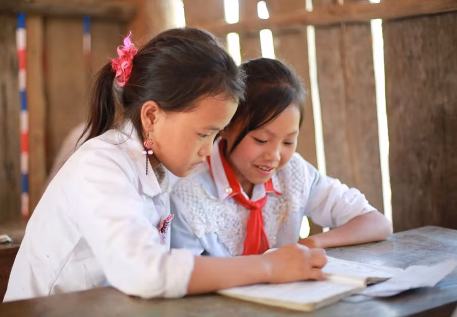 Lớp học vùng khó. Ảnh: Quý Trung