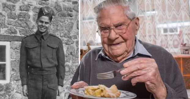  Cụ ông lúc trẻ và bây giờ. 