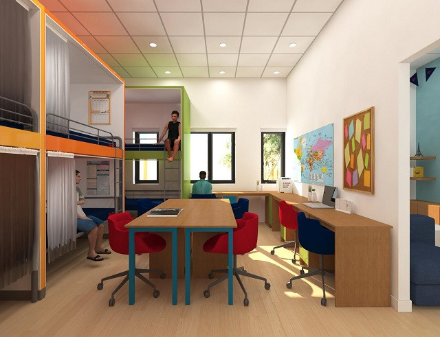 Không gian phòng nội trú thoáng đãng với đầy đủ các thiết bị hiện đại phục vụ các nhu cầu sinh hoạt và học tập tại IEC – Quảng Ngãi Không gian phòng nội trú thoáng đãng với đầy đủ các thiết bị hiện đại phục vụ các nhu cầu sinh hoạt và học tập tại IEC – Quảng Ngãi