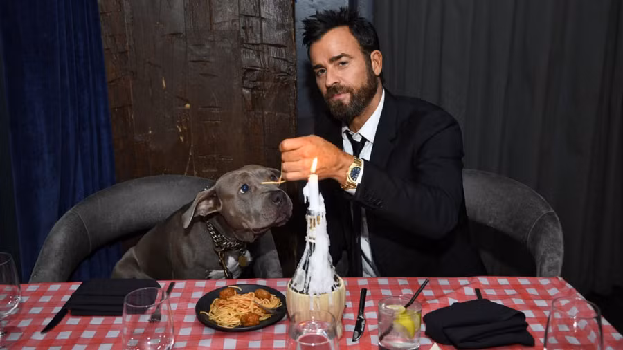 Justin Throux luôn kề cận bên người bạn bốn chân của mình, chú chó Kuma.