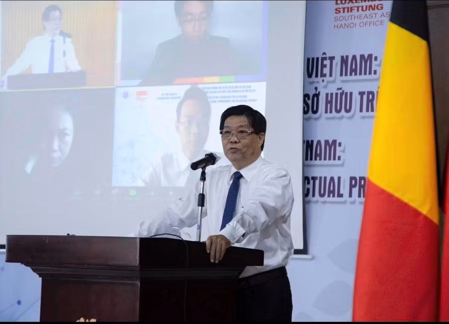 PGS.TS Trần Hoàng Hải- Quyền Hiệu trưởng Trường ĐH Luật TPHCM phát biểu khai mạc hội thảo