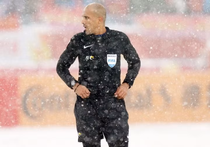 Ahmed Al-Kaf trong trận chung kết U23 châu Á giữa Việt Nam và Uzbekistan hồi đầu năm 2018. Ảnh:AFC.