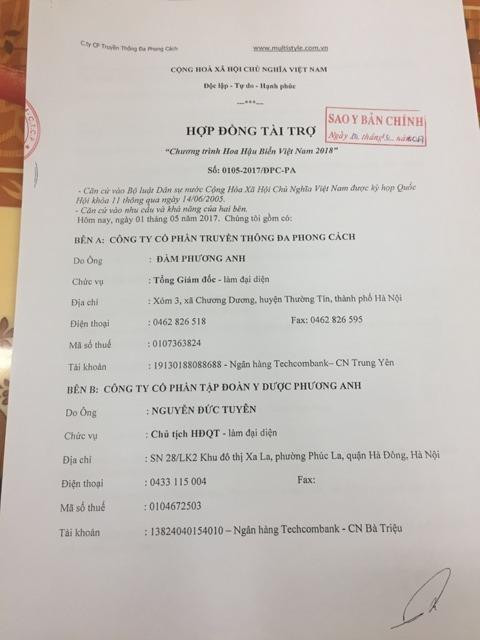 Hợp đồng tài trợ - NVCC Hợp đồng tài trợ - NVCC