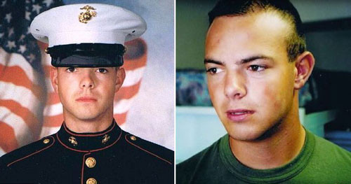 Matthew từng là một chàng lính Mỹ điển trai. Ảnh: The Mirror. Matthew từng là một chàng lính Mỹ điển trai.