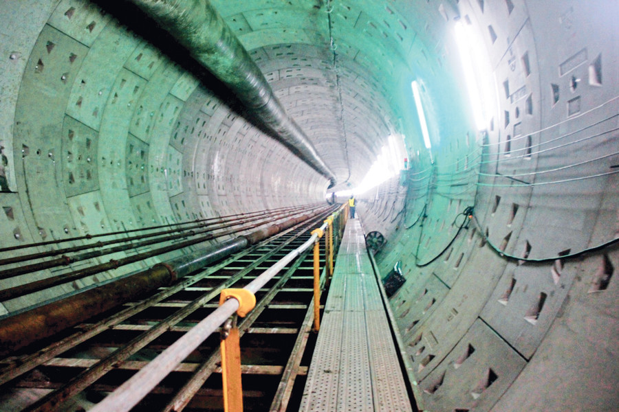 Đường hầm từ nhà ga Ba Son tới nhà hát TP (ảnh chụp tháng 5/2018).