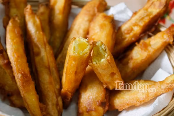 Lam khoai lang tam bot chien gion theo cach nay moi ngon