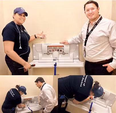 Baltimore City Hall đã lắp bàn thay tã đầu tiên trong nhà vệ sinh nam