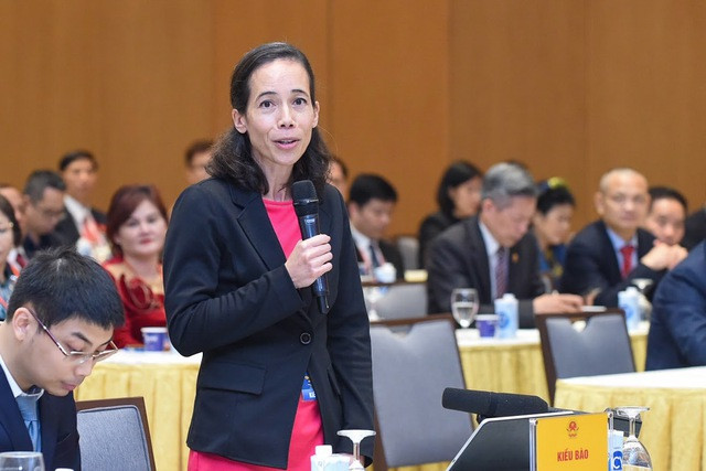 Bà Aurélia Nguyen, Giám đốc chiến lược Chương trình của Liên minh Toàn cầu về vaccine và tiêm chủng (GAVI), nguyên Giám đốc điều hành cơ chế COVAX bày tỏ hết sức vui mừng được trở về đón Tết cổ truyền của dân tộc - Ảnh: VGP/Nhật Bắc