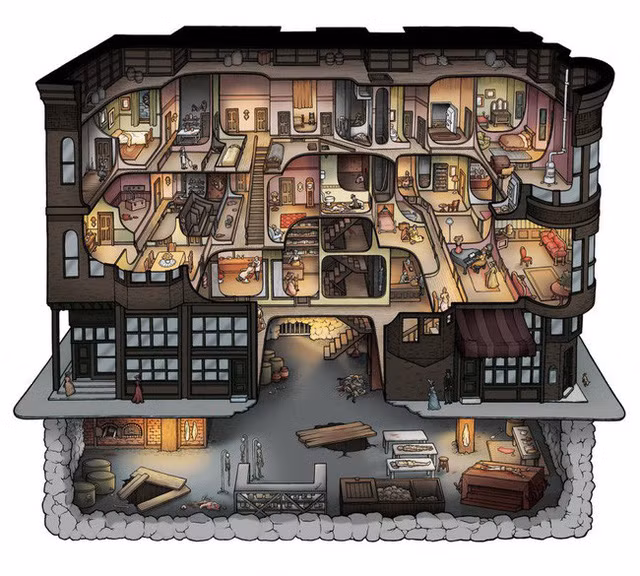 Mô hình dựng lại khách sạn ma quái The Worlds Fair.