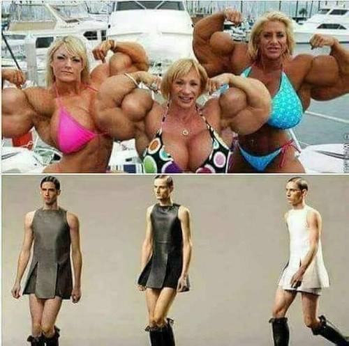 Phụ nữ và đàn ông thời hiện đại.