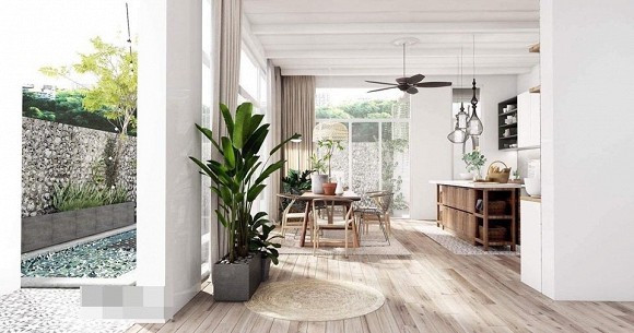 Nhà 14 tỷ đang được nữ diễn viên “Dốc tình” rao bán đẹp cỡ nào? ảnh 6 Cây xanh được bố trí hợp lý trong nhà tạo nên những khoảng xanh mát mắt.