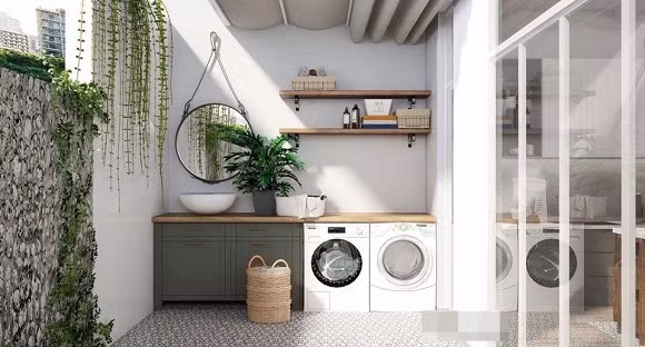 Nhà 14 tỷ đang được nữ diễn viên “Dốc tình” rao bán đẹp cỡ nào? ảnh 18 Phòng giặt chứa được tận 2 cái máy giặt